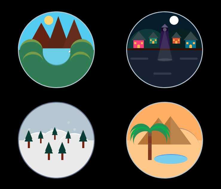 卡通户外场景CSS3动画特效