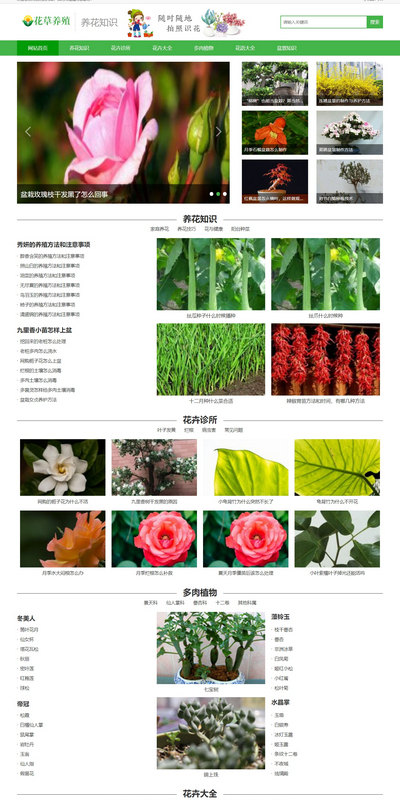 花卉花草种植养殖门户类织梦模板