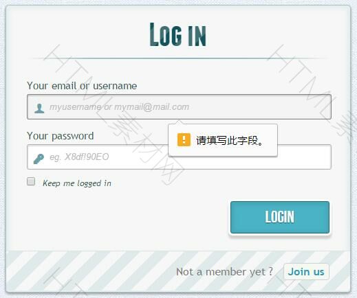 HTML5+CSS3制作的登录和注册模板