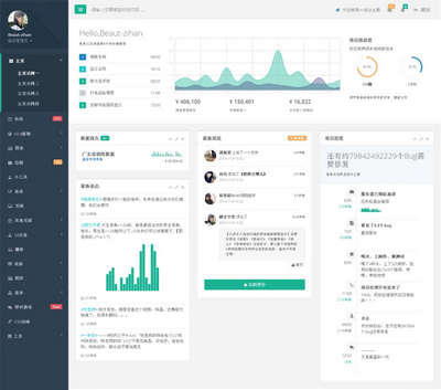 html5响应式中文后台模板源码下载