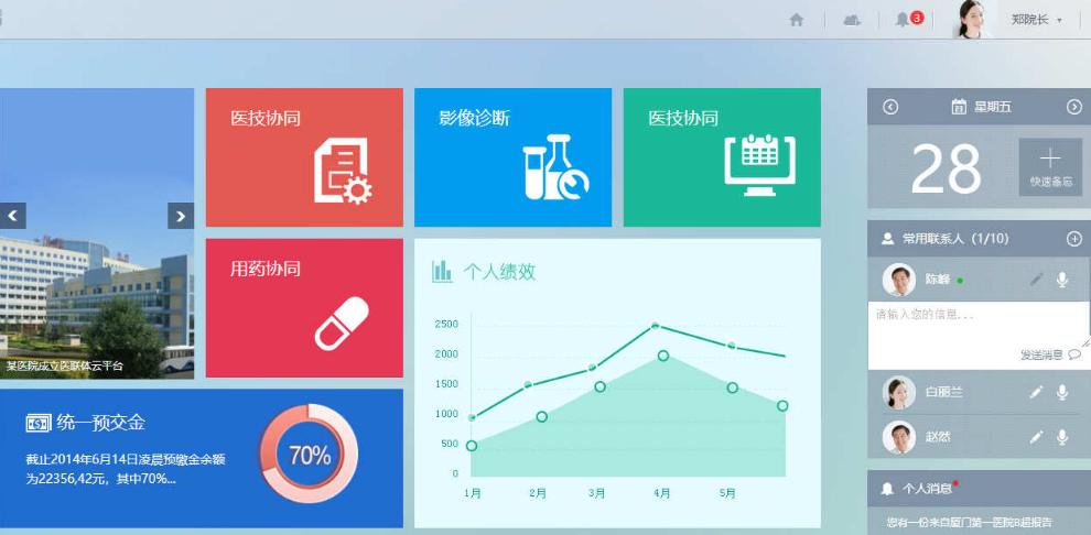 医院协同办公OA后台管理html模板