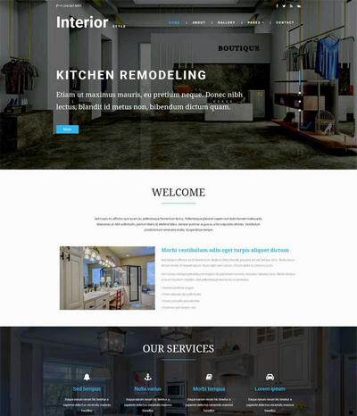 大气室内家居装修设计企业模板html下载