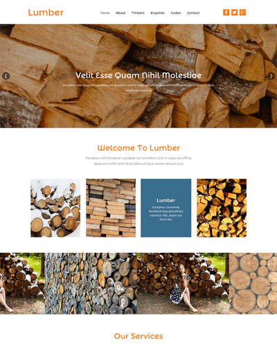 简洁木材公司html整站网站模板