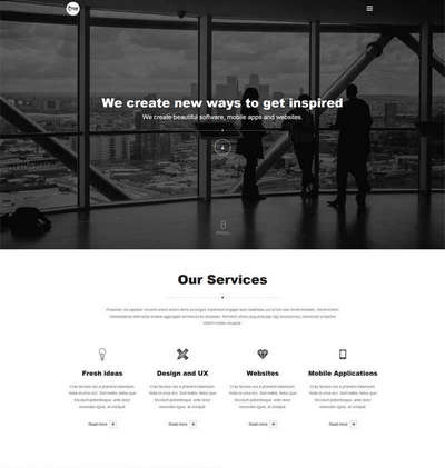 全屏大气广告设计企业html整站网站模板