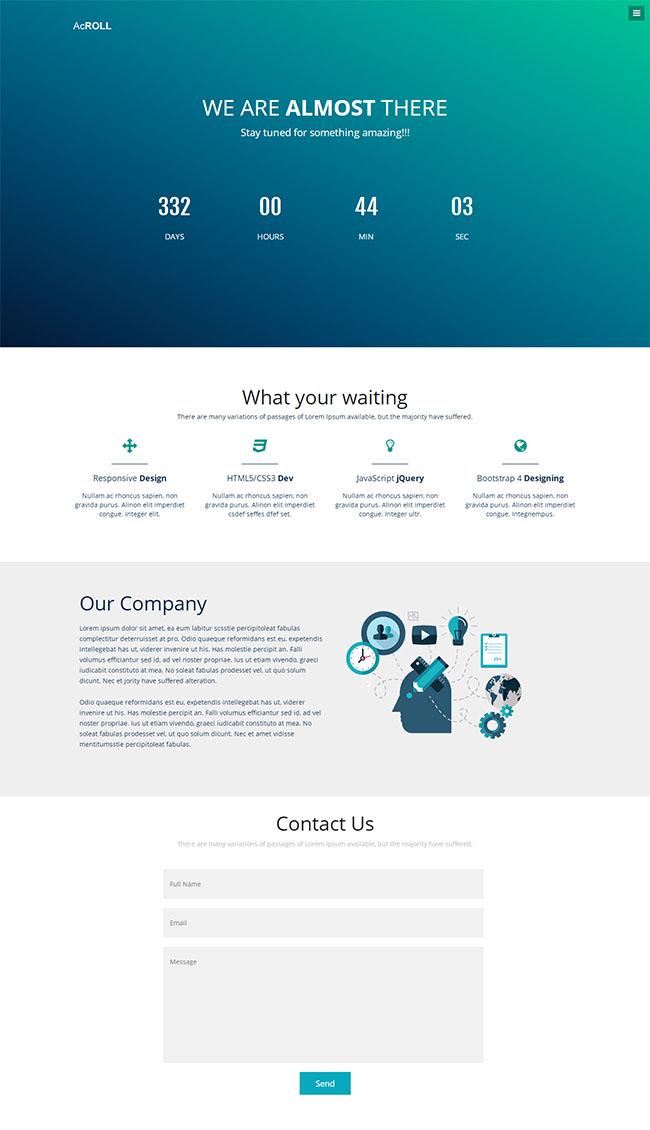 简洁企业静态html网页模板下载
