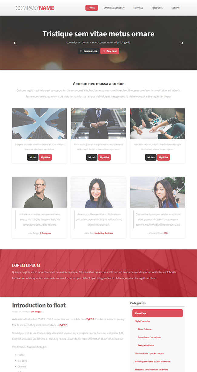 简洁企业新闻资讯展示类html5模板