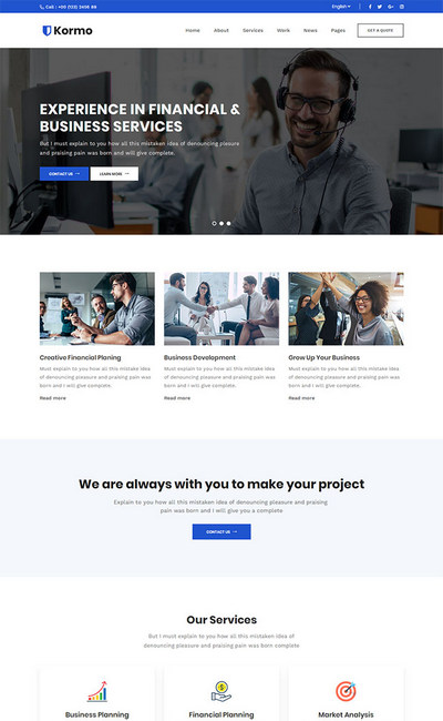 bootstrap商务咨询服务公司html模板