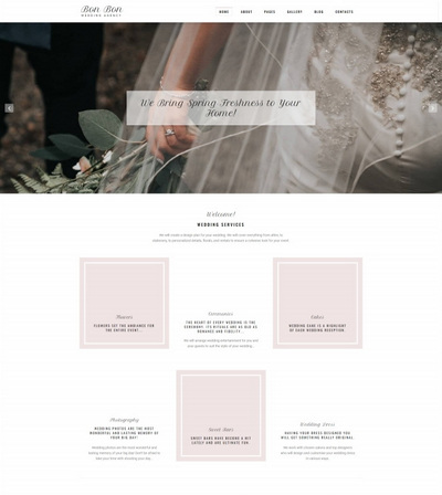 html5浪漫婚纱摄影婚庆服务公司网站模板