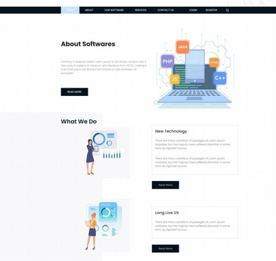 软件开发设计服务公司html网页模板