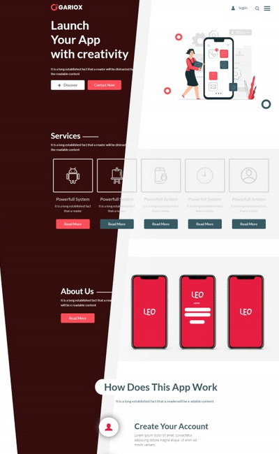 创意APP软件通用宣传推广软件公司单页模板