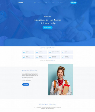 网课教育培训服务机构静态网站模板