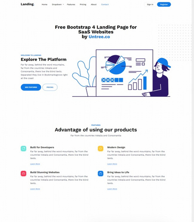 互联网设计服务公司html5静态网站模板