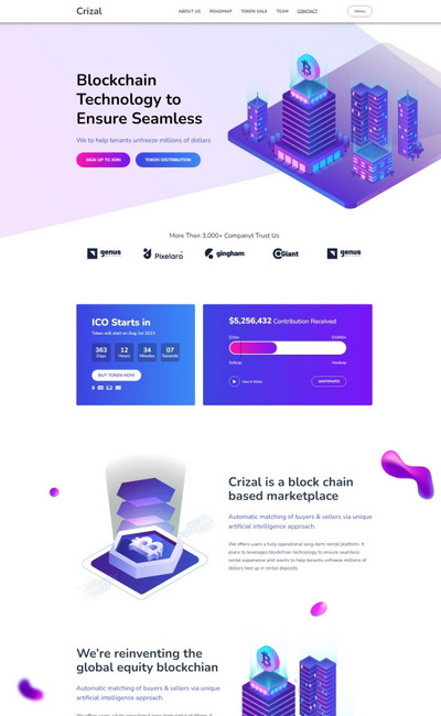 科技it软件开发服务公司通用html5模板