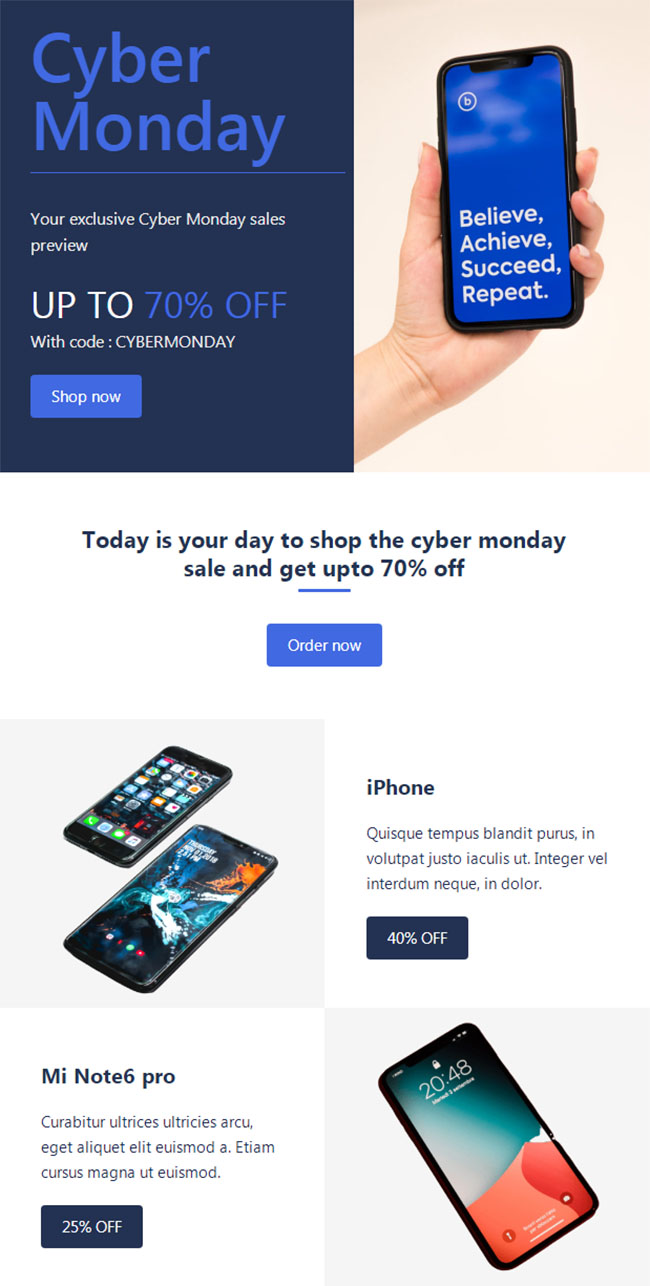 简洁手机折扣商店单页html模板