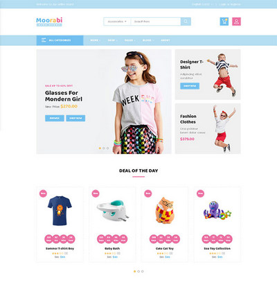 多风格儿童用品电子商城html5网站模板