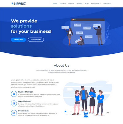 Bootstrap商务营销服务公司单页html模板