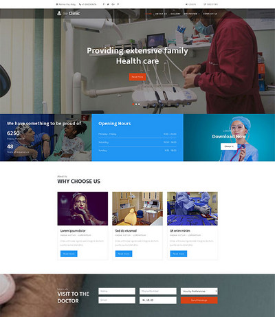 医疗服务机构通用html网页模板