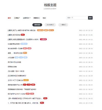 wordpress新闻资讯文章展示模板