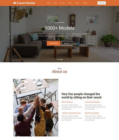 专业家居沙发订制公司html网站模板