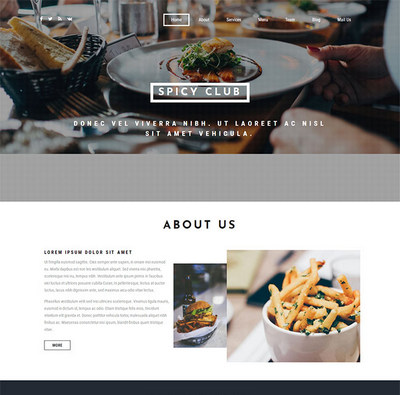 餐厅美食餐饮服务企业单页模板