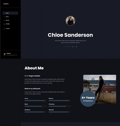 ui设计师it程序员通用个人技能展示简历模板