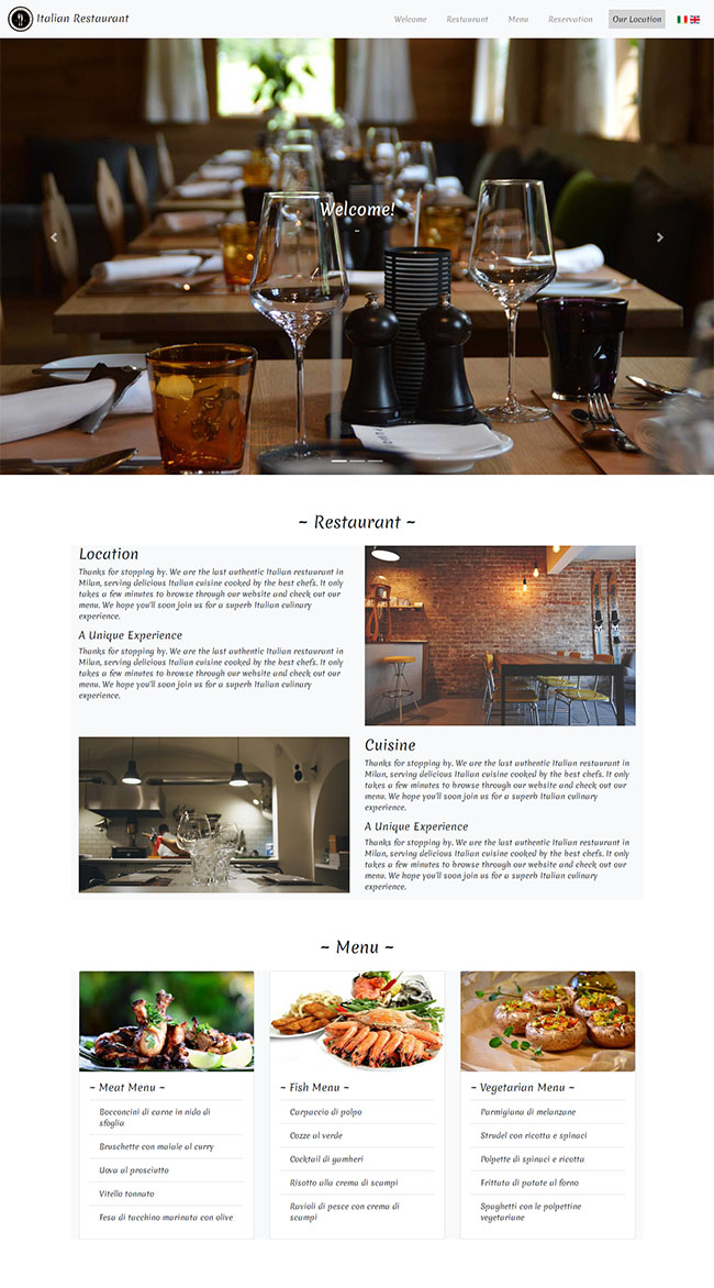 餐饮服务公司响应式网站模板