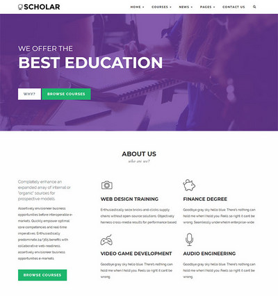 多风格教育服务平台html网站模板