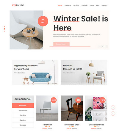 创意生活家居产品设计公司单页模板