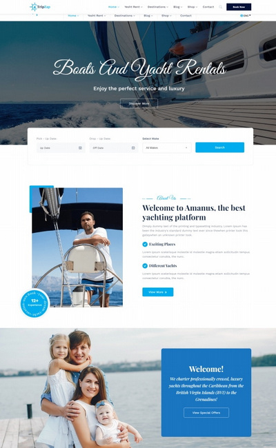 HTML5游艇租赁服务宣传网站模板