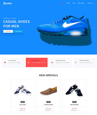 宽屏运动鞋运动品牌商城网站模板