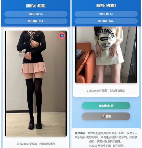 php随机美女小姐姐短视频网站源码